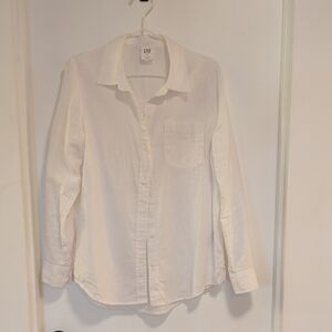 GAP White Cotton/Linen Shirt